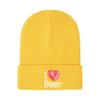 European & American Unisex Heart Embroidered Knit Hat - Autumn/Winter Style for Outdoor Warmth