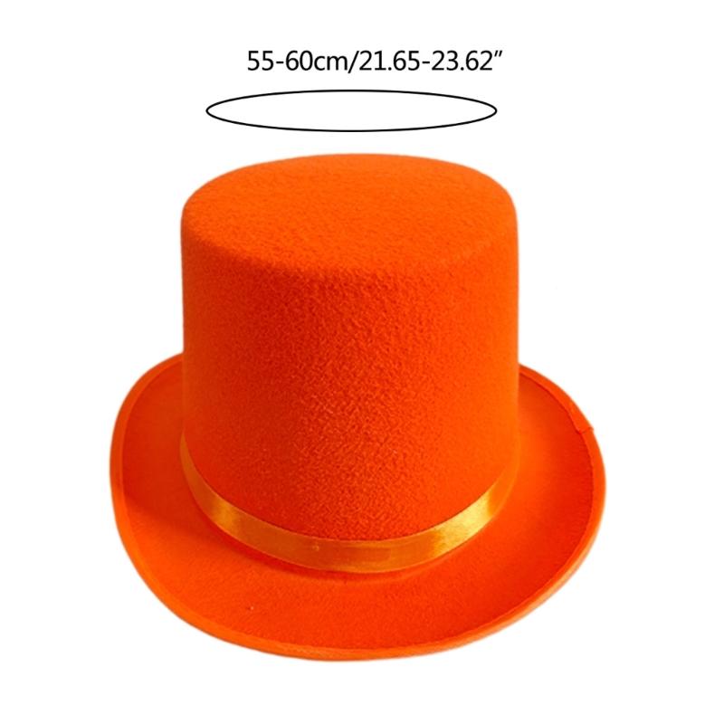 Sombrero de Copa de Mago para Cosplay Fieltro Gorro de Mago Accesorio para Disfrazar Adultos Adolescentes