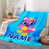 Customizable Pinkfong Shark3 Throw Blanket – Personalized Name, All-Season Cozy Snug Blanket, Machine Washable, Personalized Blanket