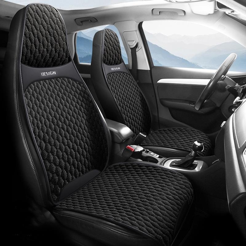 Universal Car Seat Cover Linen Front Seat Anti-slip Breathable Seat Cushion Fashion Car Interior Protection Pad Accessories