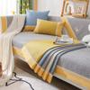 Cotton Color Block Linen Sofa Cover Non-slip Sofa Cushion Towel Home Decoration Carpet Simplicity Couch Cover for Living Room