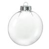 12X Clear Plastic Balls Flat Christmas Baubles Fillable Xmas Tree Ornament Decor