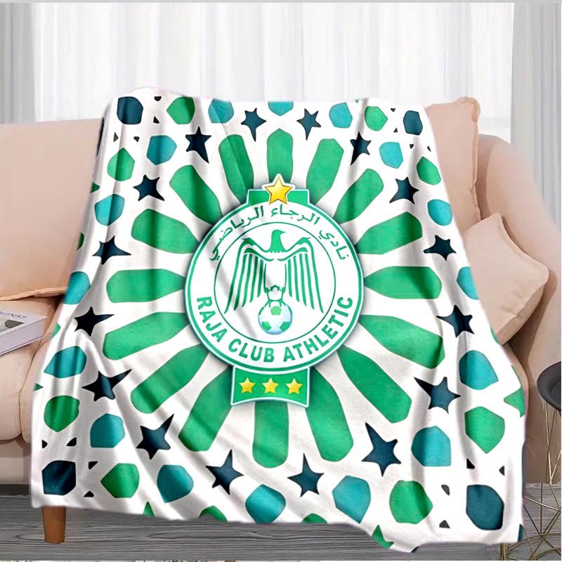 Raja Club Athletic Crest Blanket Suitable for Sofas, Beds, Offices, And Camping - Perfect Gift for Halloween Christmas