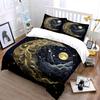 Mystical Moon Starry Night Decor Multiple Sizes Kid's and Adults' Bedroom Exquisite 3PC Bedding Set Gift