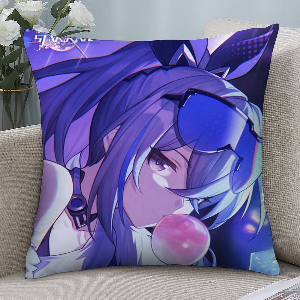 

Аниме Игра Honkai Star Rail Наволочка Короткий плюш Двусторонняя печать Квадратные Наволочки для диванных подушек Декор для дивана и дома 12x12Inch