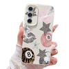 Vintage Leopard Print Stars Billiards Case For Samsung Galaxy S25 Edge S24 Ultra S23 S22 Plus S21 FE S26 Ultra Leather Texture Silicone Cover