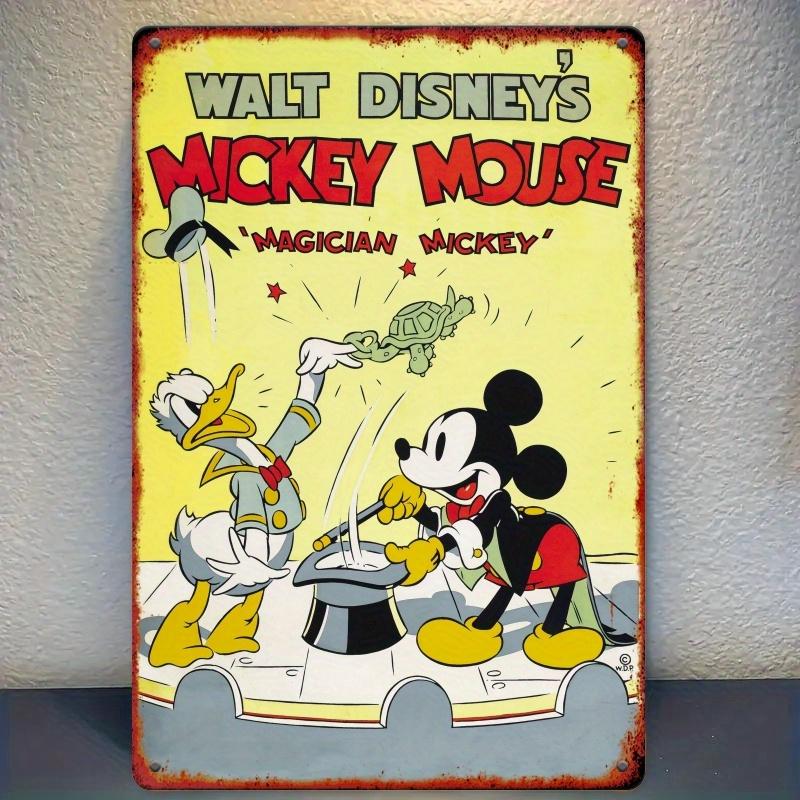 

1 шт. Дисней Микки Маус и Дональд Дак Маг Жестяная Табличка, Винтажное Железное Настенное Искусство для Декора Бара, Кафе или Комнаты Развлечений 20x30cm（7.8x11.8inch）