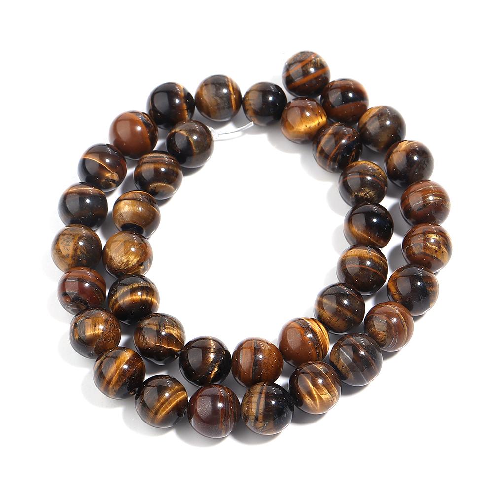 1 Strand 4 6 8 10 12 14mm Natural Yellow Tiger Eye Stone Beads Smooth Round Loose Beads For Jewelry Making DIY Necklace Bracelet