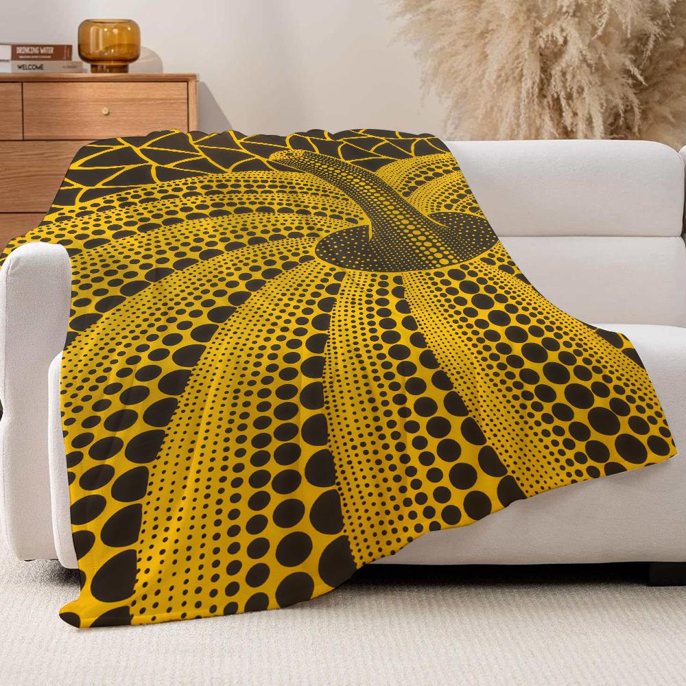 Polka Dot Künstlerin Yayoi Kusama Decke für Sofa Büro Bett Flugzeug Reise Schlafen Lesen Entspannen Camping Weich und Warm
