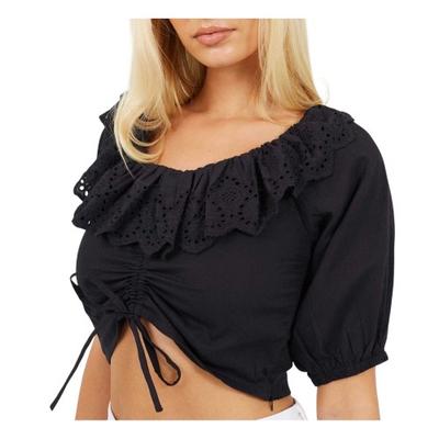 Womens/Ladies Bardot Crop Top