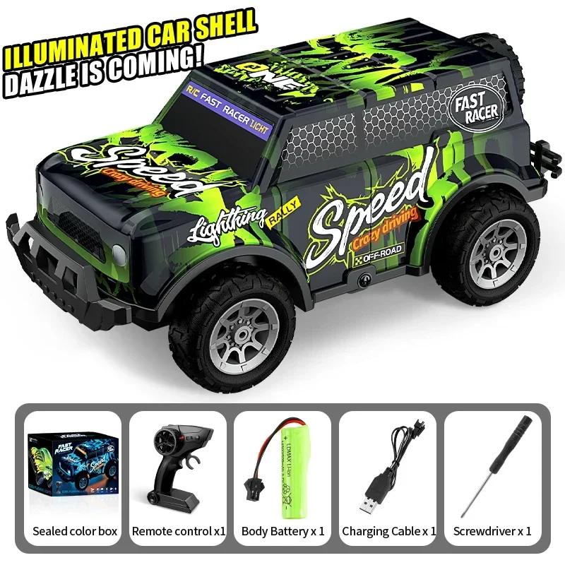 2.4G Rc Sports Pickup Drift Car Lights Remote Control High Speed Climbing Off-Road Pvc Racing Vehicle Kids Toys Young Boys Christmas