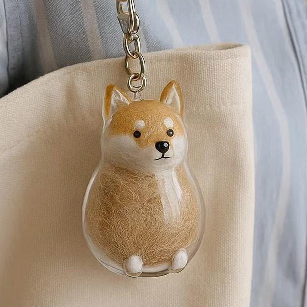 Roztomilé klíčenky na sbírku vlasů ve tvaru mazlíčka, přívěsek na tašku, pes, interiér, malé auto, příslušenství, Stora T3K7