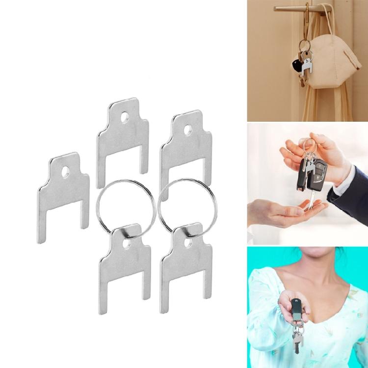 Packung mit 5 Papiertuchspender-Schlüsseln mit Schlüsselringen für Büro, Schule, Hotel, Restaurant 25 mm Ersatzschlüssel