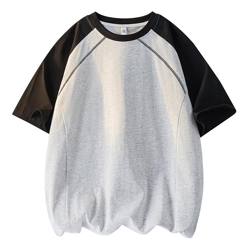 T-shirt Men's Summer Loose Contrast Color Short-sleeved Men's Half-sleeved T-shirt
