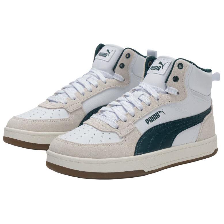 Puma Caven 2.0 Mid Retro Fashion Versatile Low-Top Sneakers Unisex Sneakers White Beige Green 402242-03