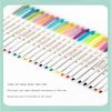 6 Colors Push Button Highlighter Pen Multicolor Kawaii Highlighter Anti-Dry Ink Student Stationery Coloring Hand Account