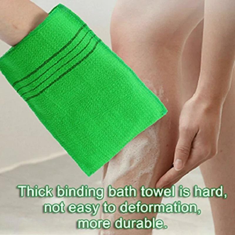 1PC Exfoliating Bath Pad Towel Korean Asian Exfoliating Bath Washcloth Body Scrub Shower Double Sided Exfoliating Cloth Gloves