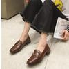 Size 35-43 Spring Autumn Loafer Casual Shoes Women's Leather Shoes Flat Sole Single Shoes Pumps
