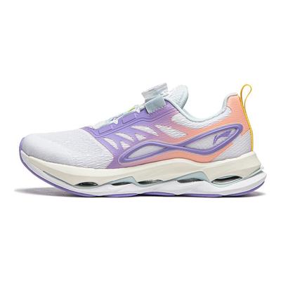 Li Ning Dziecięce Logo Marki Kolorowe Bloki Buty do Biegania Dziecięce Buty do Biegania Fioletowe YKFU080-4