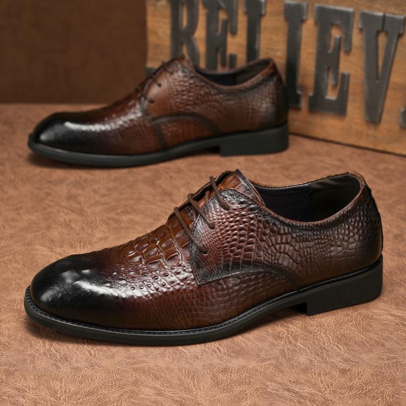 

Модные деловые кожаные туфли для мужчин на шнуровке, модные туфли для улицы, классические итальянские деловые туфли для офиса, мужские туфли-оксфорды, туфли дерби 44 коричневый