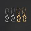 Anniyo 2025 Guyana Map Earrings for Women Girls Christmas and New Year Gifts Stainless Steel Jewelry #005262