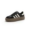 Pure leather color matching women's autumn new thick-soled soft-soled casual versatile fashion foot-showing small board shoes