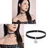 Titanium Steel Love Heart Choker Necklace With Finish For Fashion Forward Women