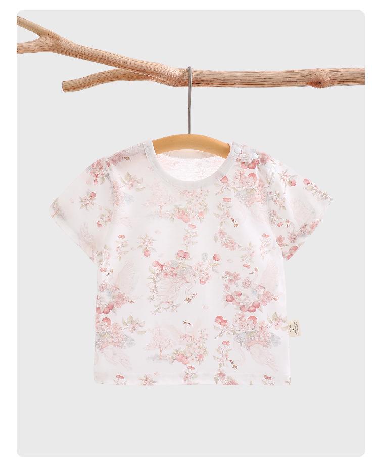 Summer Kids’ Short Sleeve Cotton T-Shirt: Breathable, Sweat-wicking, Skin-friendly