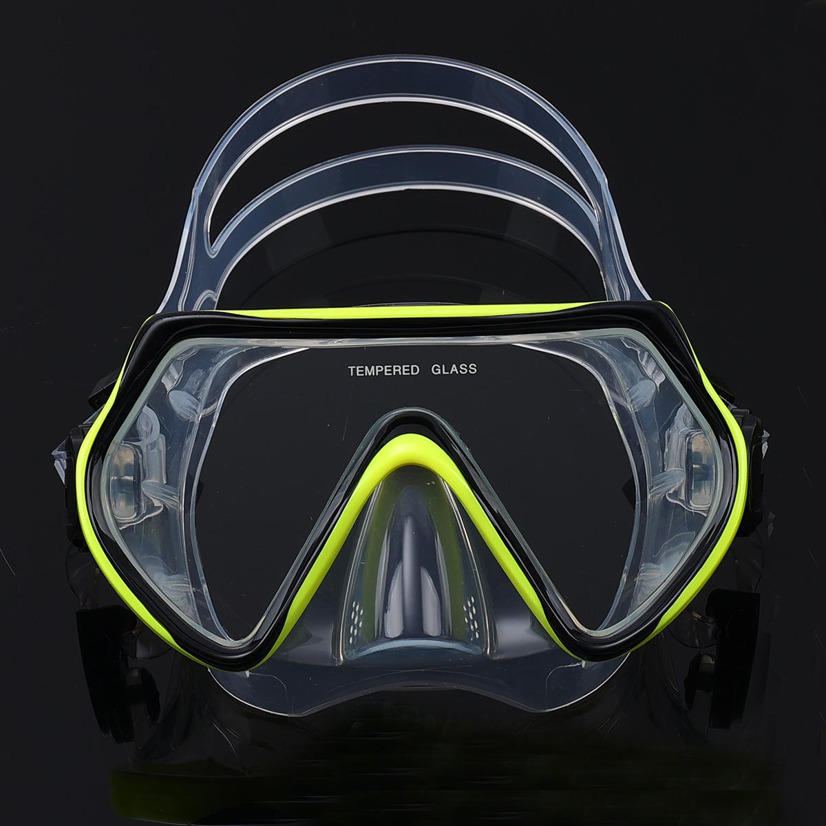 

Комплект из двух сокровищ с полностью сухой трубкой: Силиконовая маска для дайвинга с закаленным стеклом для детей и взрослых One Size