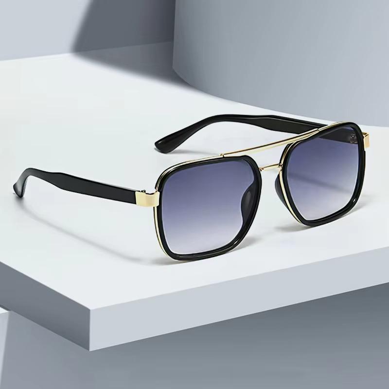 Nicht polarisierte Europa und Amerika Mode Sonnenschutz Lichtblockierende Sonnenbrille Herren Damen Quadratische Bequeme Brille