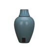 Song Dynasty Style Blue Glaze Tripod Plum Vase with Lid – Authentic-Looking Collectible Display Piece