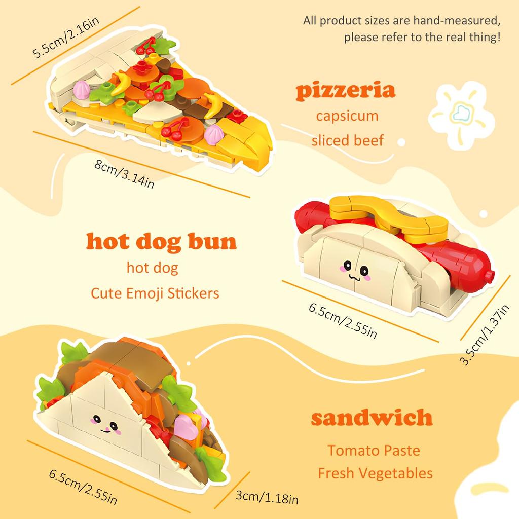 WALWAL Mini Delicious Western Fast Food Block Set  Fun & Creative Micro Blocks for Kids  Perfect for Birthdays, Party Gifts, and Educational Play