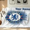 1PC Chelsea F Custom Name Patterned Flannel Blanket Suitable For All Seasons for Home Decor Warmth and Comfort Gifts Holiday Present