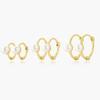 Factory 925 Sterling Silver Pearl Hoop Earring for Women Minimalist Versatile Daily Wear Stackable Earring Jewelry