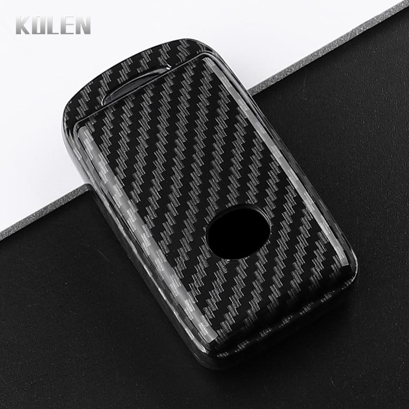 ABS Carbon Fiber Style Car Key Case Cover For Mazda 3 Alexa CX30 CX-4 CX5 CX-5 CX8 CX-8 CX-30 CX9 CX-9 Protected Fob Accessories