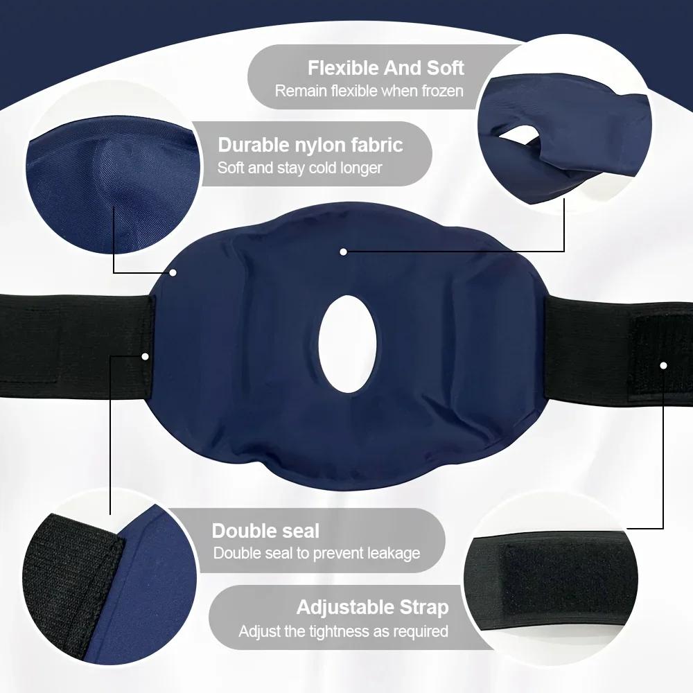 1/2 Stück Gel Knie Eispackung, Duale Temperatur Heiß- und Kältetherapie, Wiederverwendbarer Nylonkompressor zur Gelenkentlastung, Flexibles Riemendesign