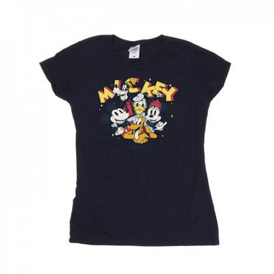 Womens/Ladies Mickey Mouse Group Cotton T-Shirt