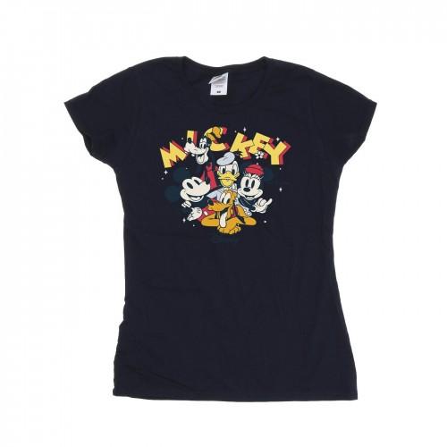 Disney Womens/Ladies Mickey Mouse Group Cotton T-Shirt