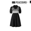 PEACEBIRD Women's Lapel Puff Sleeve Casual Dress