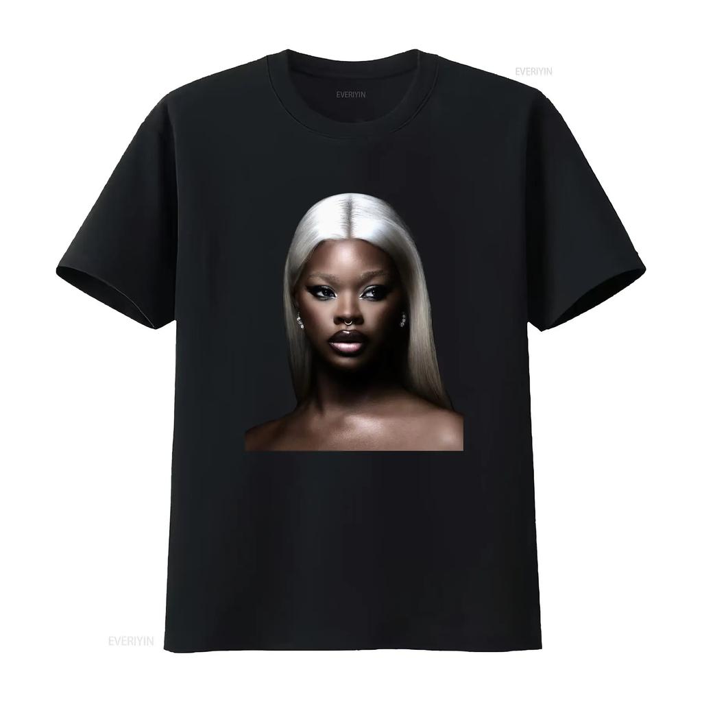 JT Face Card T Shirt Jatavia City Girls Album vintage Washed Slightly Unisex Versatile homme fashion streetwear Stretched