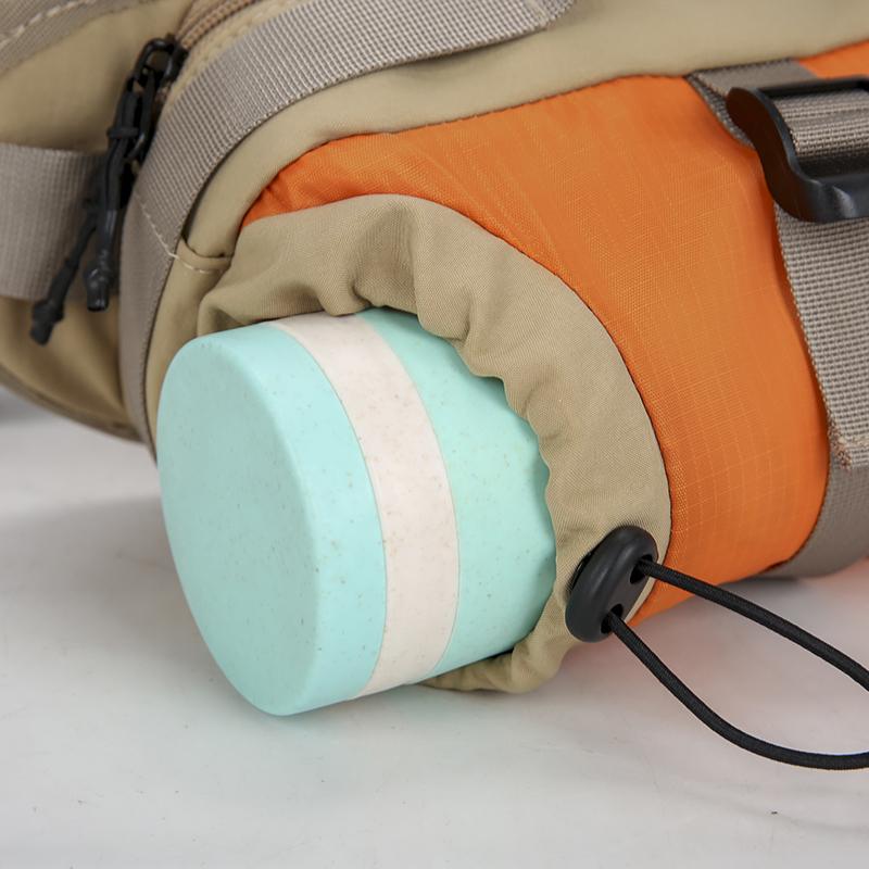 Unisex Crossbody Bag – Korean Minimalist Design Compartment with Water Bottle Holder for Hiking Climbing