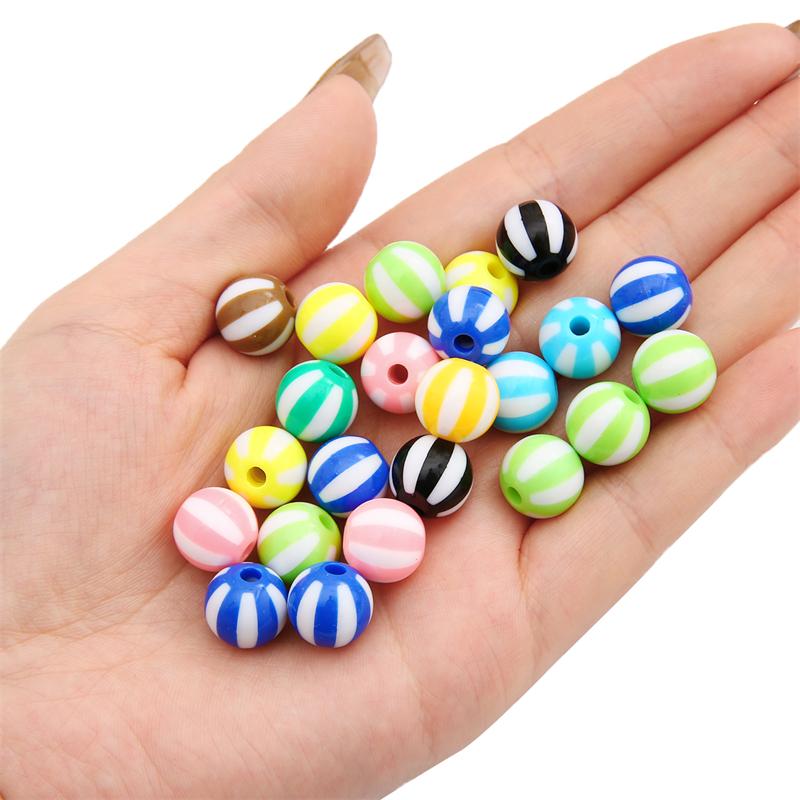 530Pcs Acrylic Beads Colored Balls Loose Spacer Beads For Diy Jewelry Finding Making