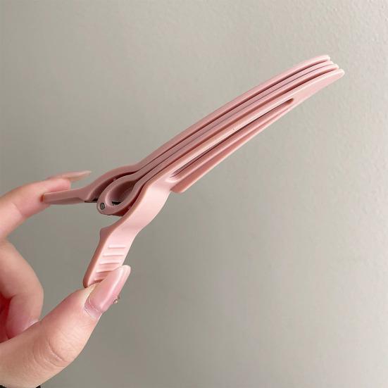 2/4Pcs Bang Clip No Hair Creases Curved Surface Strong Grip Volume Clip One-Handed Teeth Flat Hair
