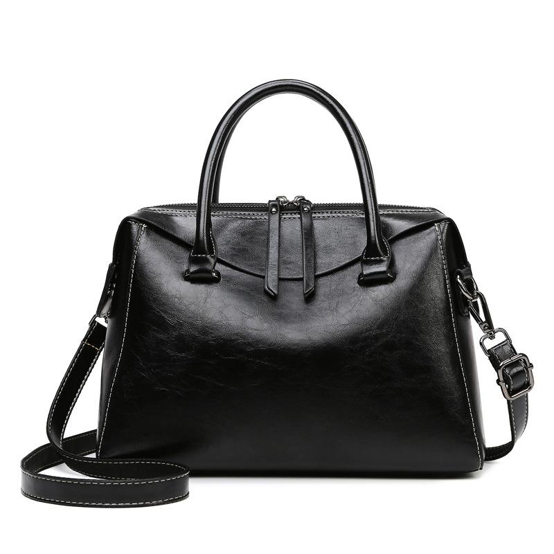 Women's Handbag Soft Leather Women's Bag Commuter Bag Large Capacity Tote Bag Can Be Worn Cross-body Retro Handbag