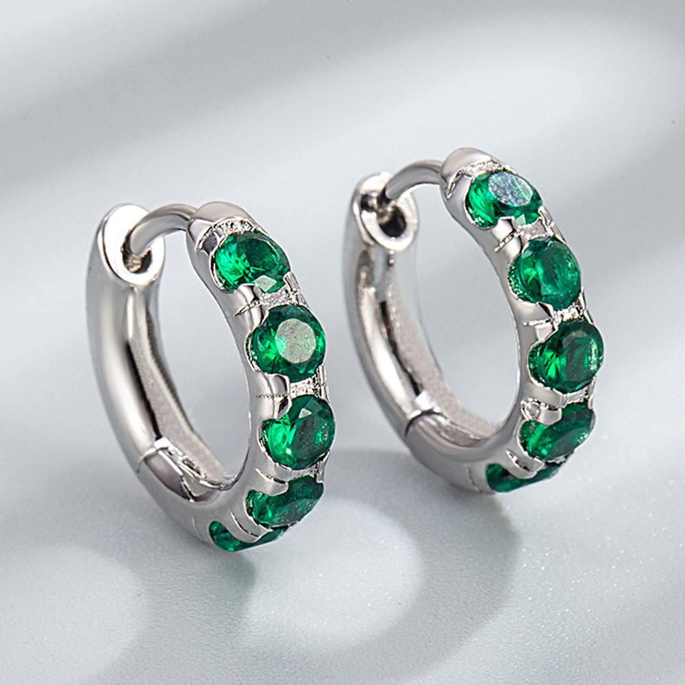 High-End Retro Zirconia Micro-Paved Round Earrings