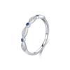 MODIAN S925 Sterling Silver Rhinestone Ring for Women – Elegant, Simple, Versatile Stacking Band