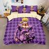 Anime JoJo Bizarre Adventure Jotaro Kujo Bedding Set Boys Girls Twin Queen Size Duvet Cover Pillowcase Kids Adult Quilt Cover
