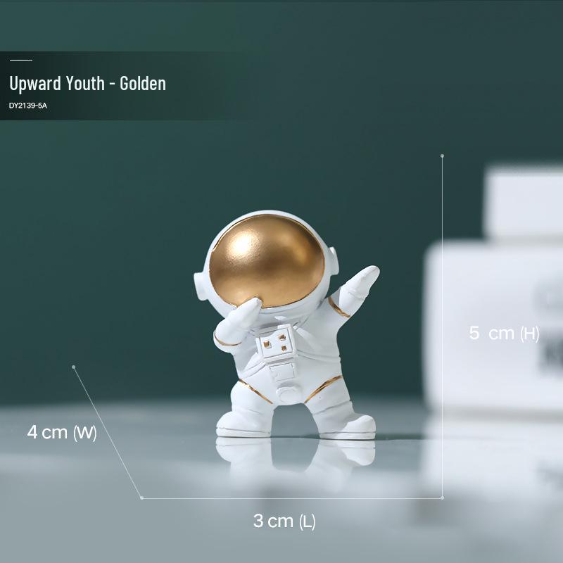 Astronaut Phone Holder, Pen Holder, and Tissue Box for Living Room Resin Ornaments.