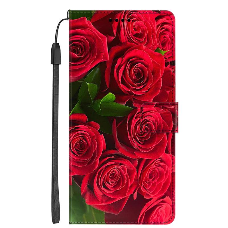 Leather Flip Cover For Redmi Note 14 Pro+ 5G Colorful Flower Patterns Phone Case For Redmi Note 14 4G 2025 Flip Case Wallet Bags