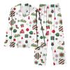 Women's Casual Fashion Christmas Print Long-Sleeve Top And Pants Homewear Set